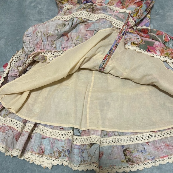 Zimmermann Floral Patchwork Mini Dress - Multicolor - Picture 6 of 7